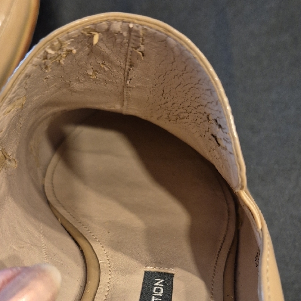 French Connection Louis Tan Patent Leather Mules - Picture 4 of 6